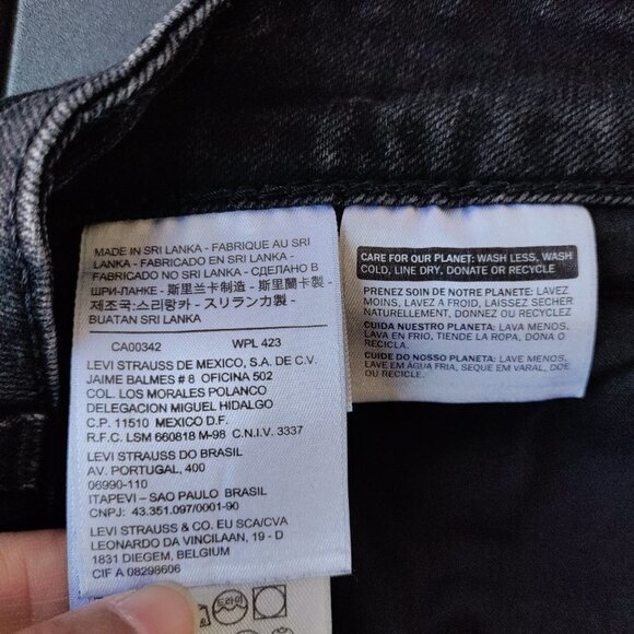 Levi's Curvy 529 Skinny Leg Hi-Rise Stretchy Plus Size Jeans 32 Women Black - Picture 11 of 14